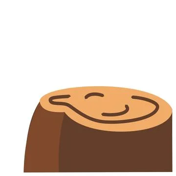 Isolated slice of brown tree on a white background, a tree Stock Illustration