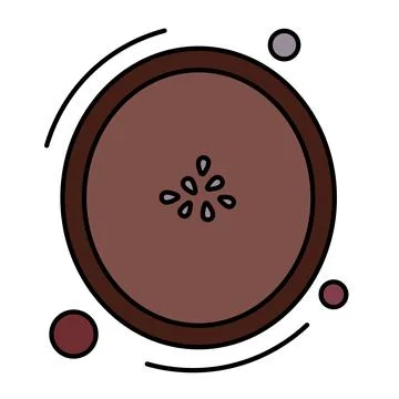 Isolated slice of a coconut icon Vector Illustrazione stock