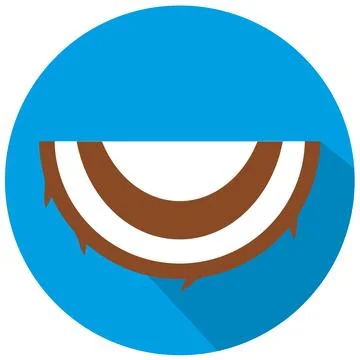 Isolated slice of a coconut icon Vector Illustrazione stock