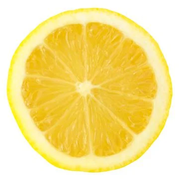 Isolated Slice Of Lemon Foto stock