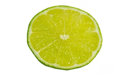 Isolated slice of lime Stock Photos