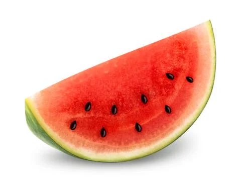 Isolated slice of watermelon. Stock Photos