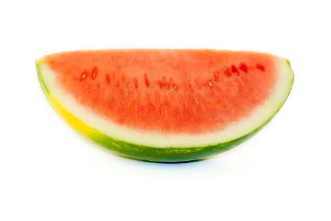 Isolated slice of watermelon Stock Photos