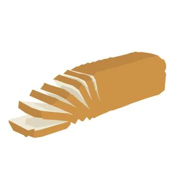 Isolated sliced bread Illustrazione stock