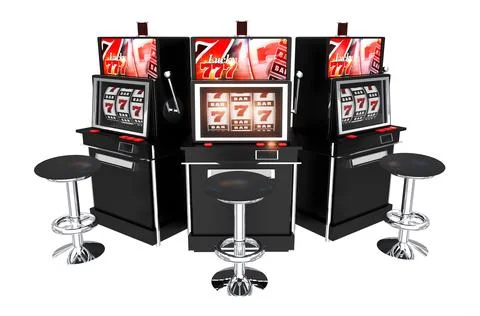 Isolated Slot Machines Stock Illustration
