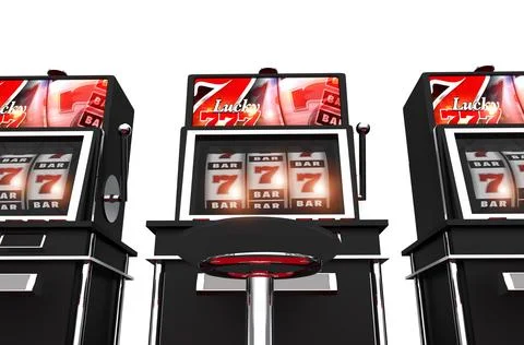Isolated Slot Machines Stock Illustration
