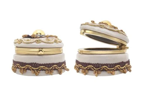 Isolated small jewelry box. 스톡 사진