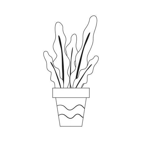 Isolated small plant draw Stock Illustration