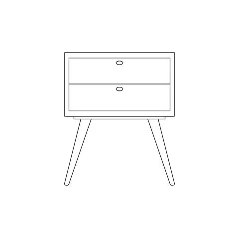 Isolated small table draw Illustrazione stock