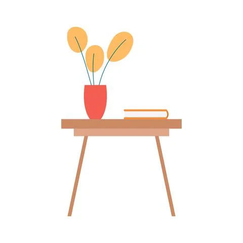 Isolated small table Illustrazione stock