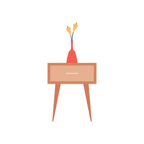 Isolated small table Illustrazione stock