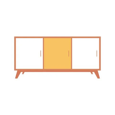 Isolated small table Illustrazione stock