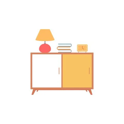 Isolated small table Illustrazione stock