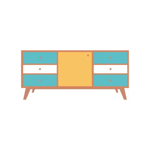 Isolated small table Illustrazione stock