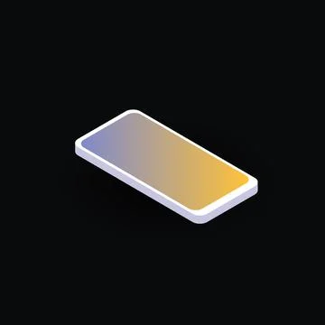 Isolated Smartphone. Gradient Graphic Element on Black Background Illustrazione stock