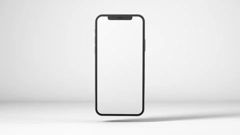 Isolated smartphone, rotating on white background Stock Footage 188452289