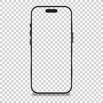 Isolated smartphone screen mockup Stock Illustration