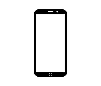 Isolated smartphone vector with white background Stock Illustration