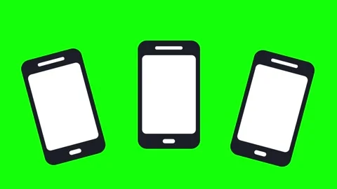 Isolated Smartphones on Green Screen Background 库存影片 342789397
