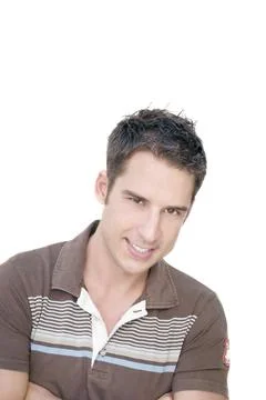 Isolated smiling man 스톡 사진