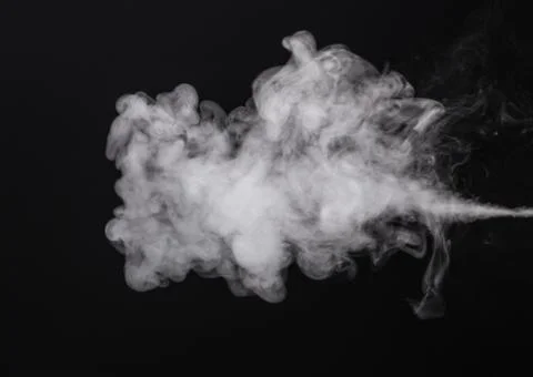 Isolated smoke of cigarette Stock Photos