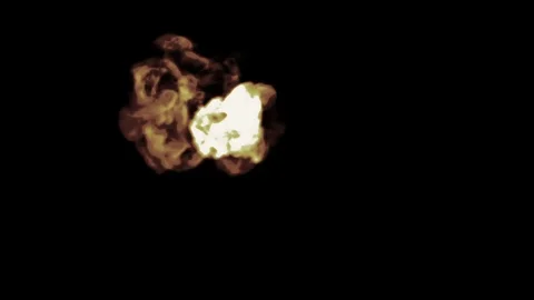 Isolated Smoke/Explosion with Alpha Matte Stock Footage 71146079