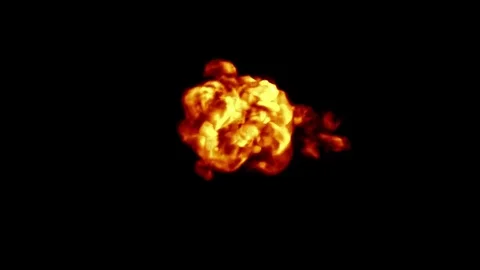 Isolated Smoke/Explosion with Alpha Matte Stock Footage 71146486