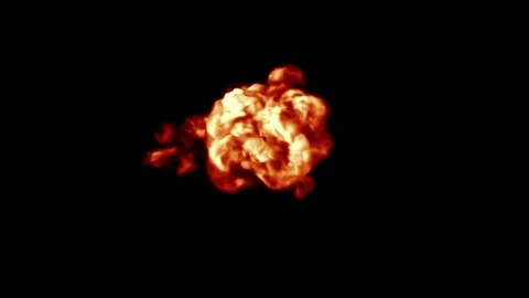 Isolated Smoke/Explosion with Alpha Matte Stock Footage 71146514
