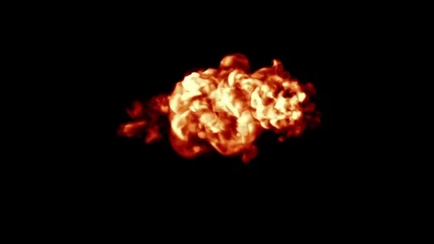 Isolated Smoke/Explosion with Alpha Matte Stock Footage 71146586