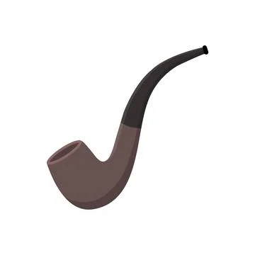 Isolated smoking pipe. Vector illustration. Illustrazione stock