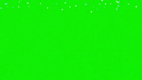Isolated snow element on chroma key green screen background with falling Stock Footage 337047494
