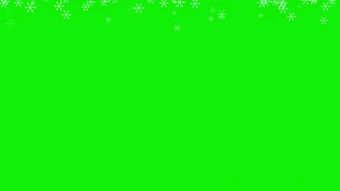 Isolated snow element on chroma key green screen background with fluid Stock-Footage 337047531