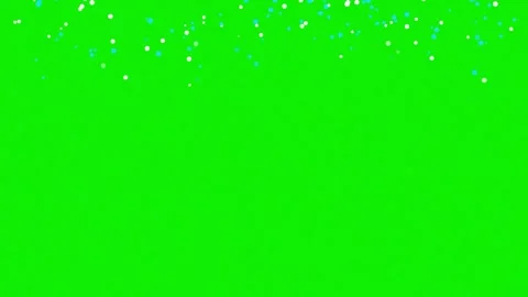 Isolated snow element on chroma key green screen background with falling Stock Footage 337047678