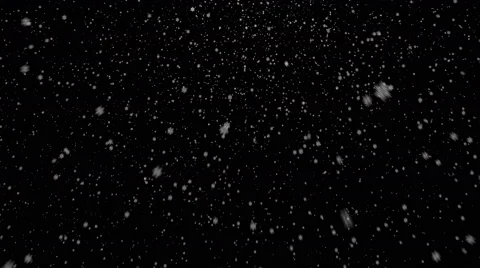 Isolated snow falling on black background Stock Footage 68522082