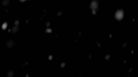 Isolated snow falling on black background Stock Footage 238061145