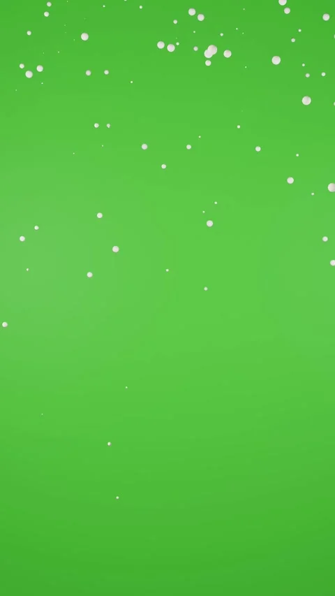 Isolated Snowfall Animation On Green Screen Portrait For Winter Storytelling Video stock 303382945