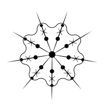 Isolated snowflake illustration Stock Illustration