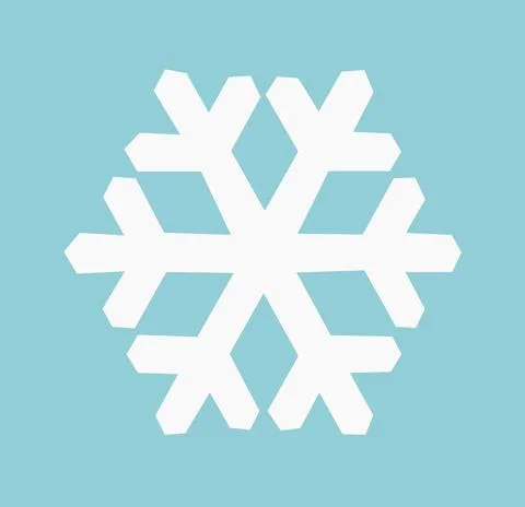 Isolated Snowflake Vector. Icon of Cold Weather. Stock Illustration