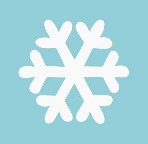 Isolated Snowflake Vector. Icon of Cold Weather. Stock Illustration