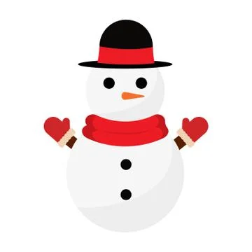 Isolated snowman icon Stock Illustration