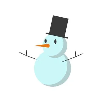 Isolated Snowman Illustrazione stock
