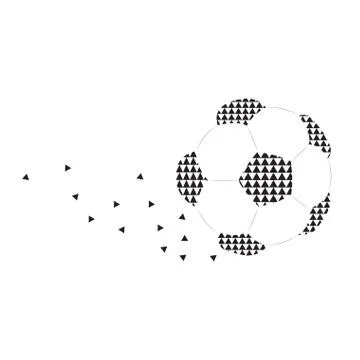 Isolated soccer ball with an effect Stock Illustration
