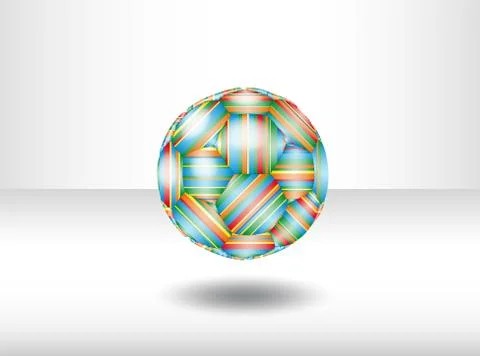 Isolated soccer ball. Illustrazione stock