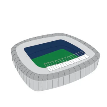 Isolated soccer stadium Stock Illustration