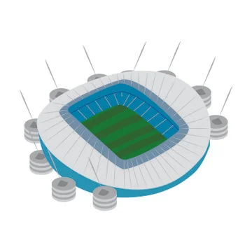 Isolated soccer stadium Stock Illustration