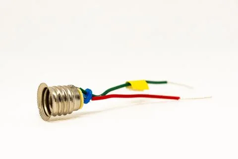 Isolated socket for a E10 LED Light Lamp on white background Stock Illustration