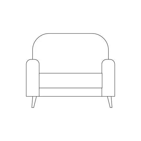 Isolated sofa draw Stock Illustration