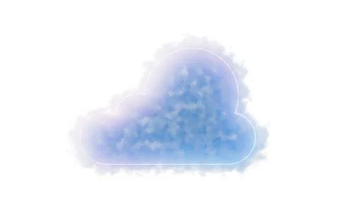 Isolated soft cloud, 3d rendering. Stock Illustration