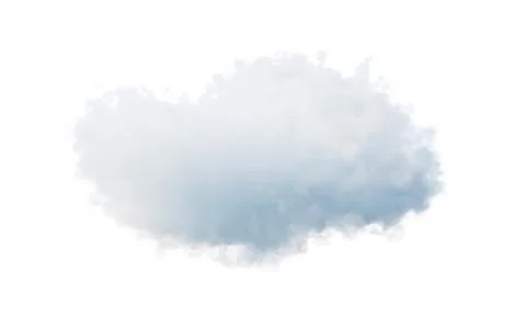 Isolated soft cloud, 3d rendering. イラスト素材