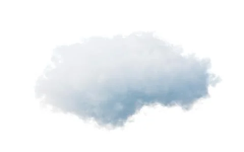 Isolated soft cloud, 3d rendering. Stock Illustration